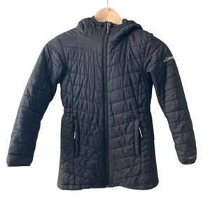 Columbia Omni-Heat Hooded Parka Puffer Coat - Black - Small